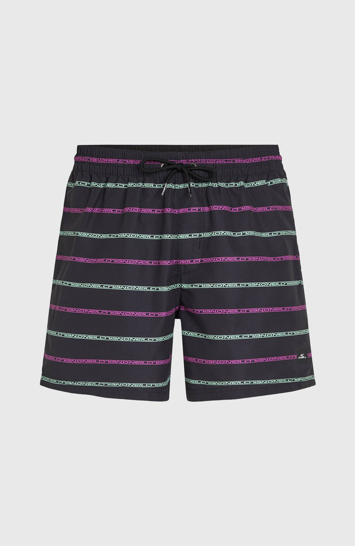 Short de bain Cali First 15'' | Black/Purple O'Neill Stripe