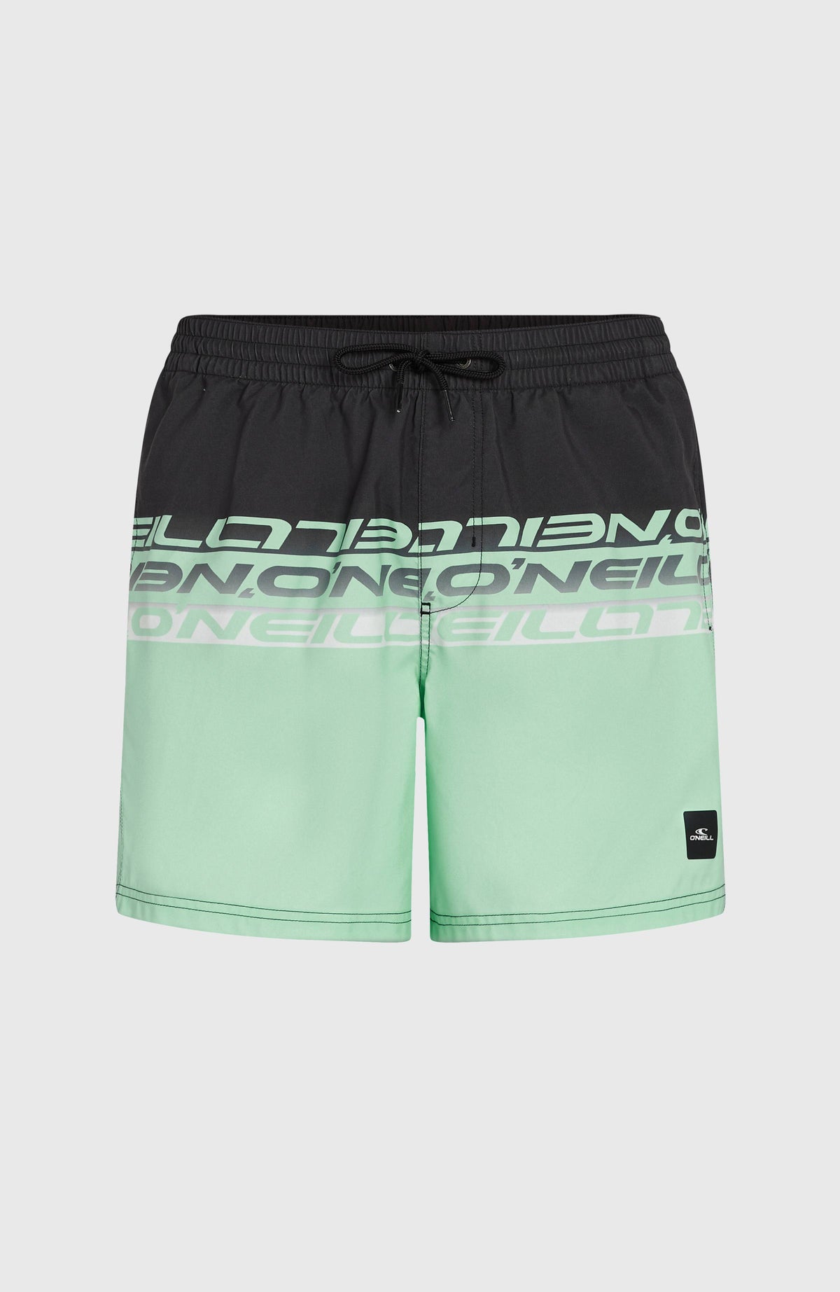 Short de bain Cali Stripe 16 | Green/Black Upside Down Clean