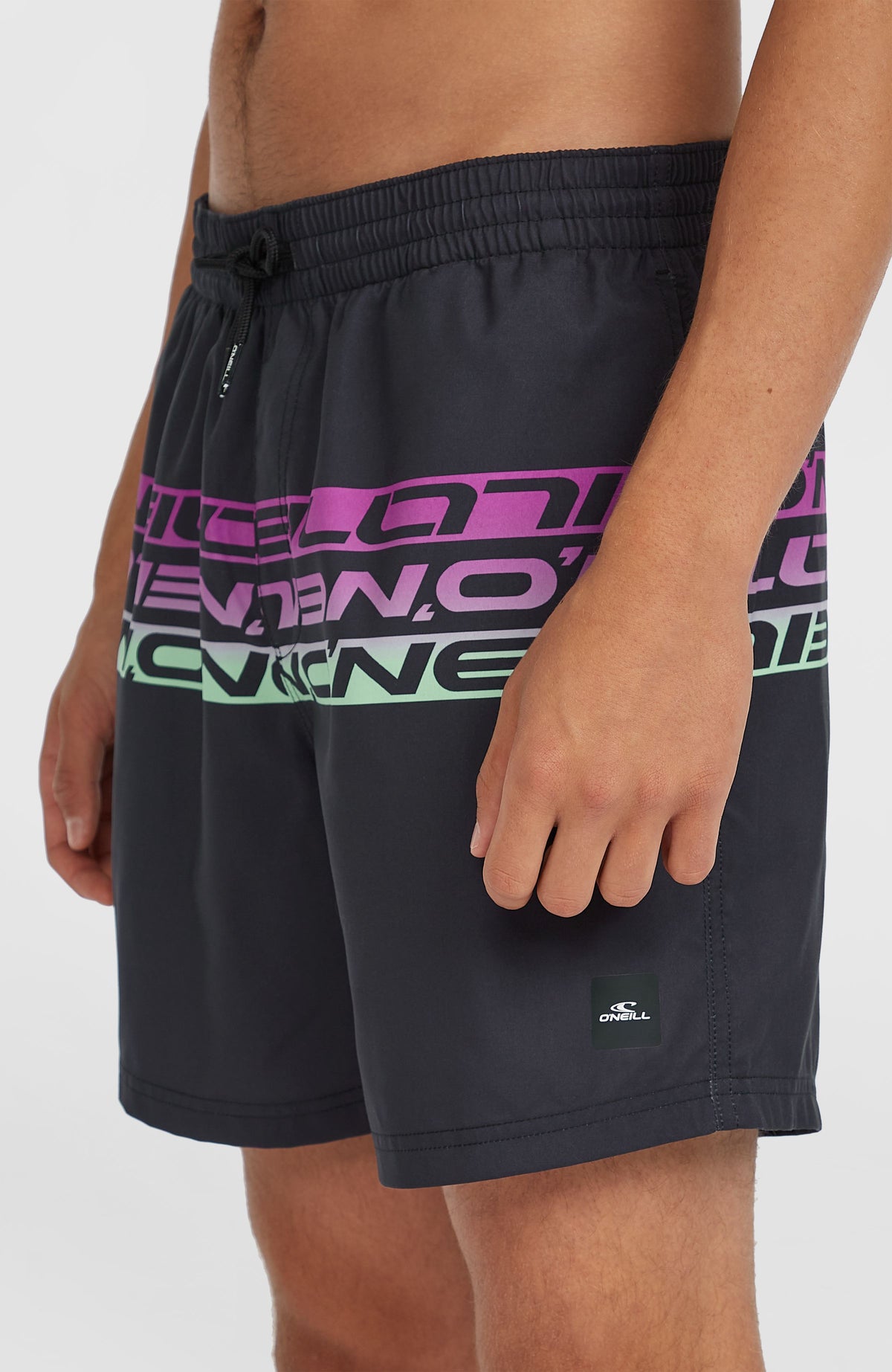 Short de bain Cali Stripe 16 | Black/Purple Upside Down Clean