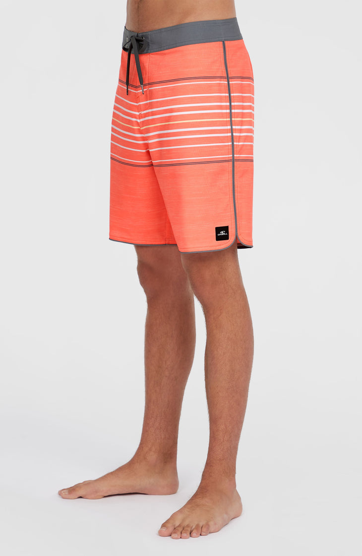 Boardshort Hyperfreak Heat Stripe Scallop 18 | Peach Echo Heat Stripe