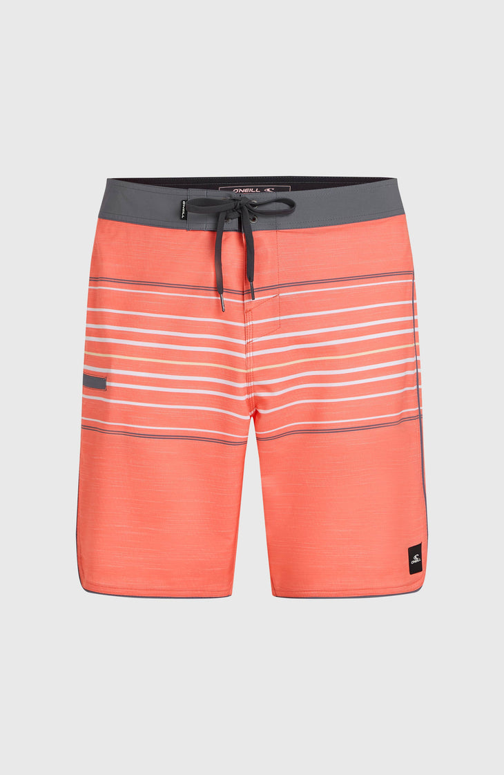 Boardshort Hyperfreak Heat Stripe Scallop 18 | Peach Echo Heat Stripe