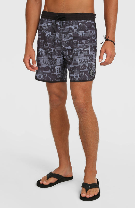 Short de bain O'Riginals Scallop 16 | Black Out Heritage AOP