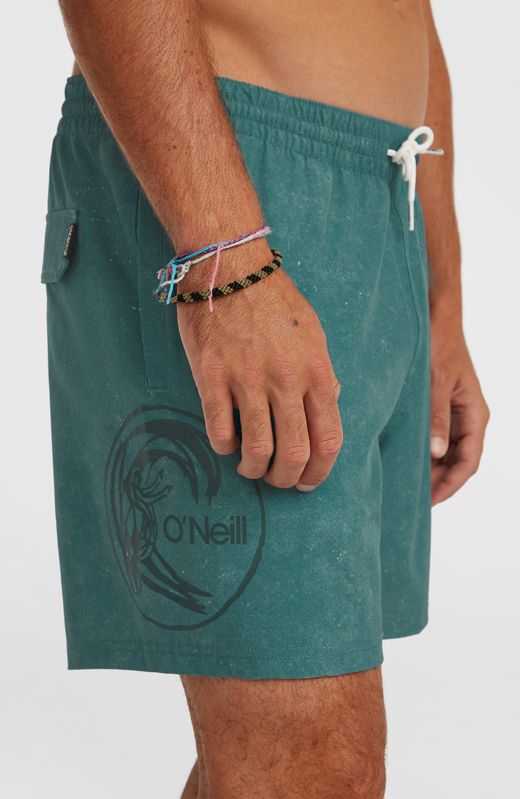 Short de bain O'Riginals Cali Ocean 16'' | Green Originals Acid Wash