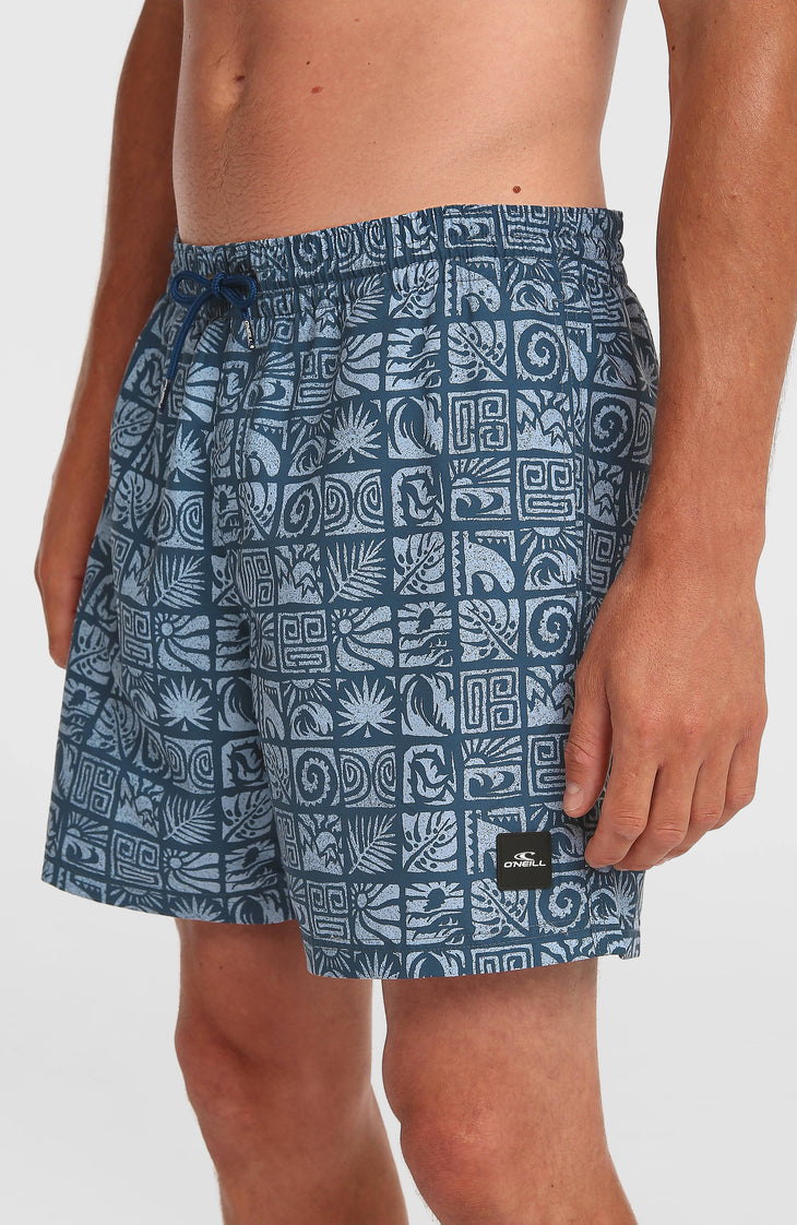 Short de bain O'Neill Print 16 | Dark Blue Bricks