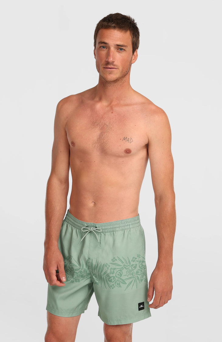Short de bain O'Neill Uni Flower 16'' | Green Tropical Stripe