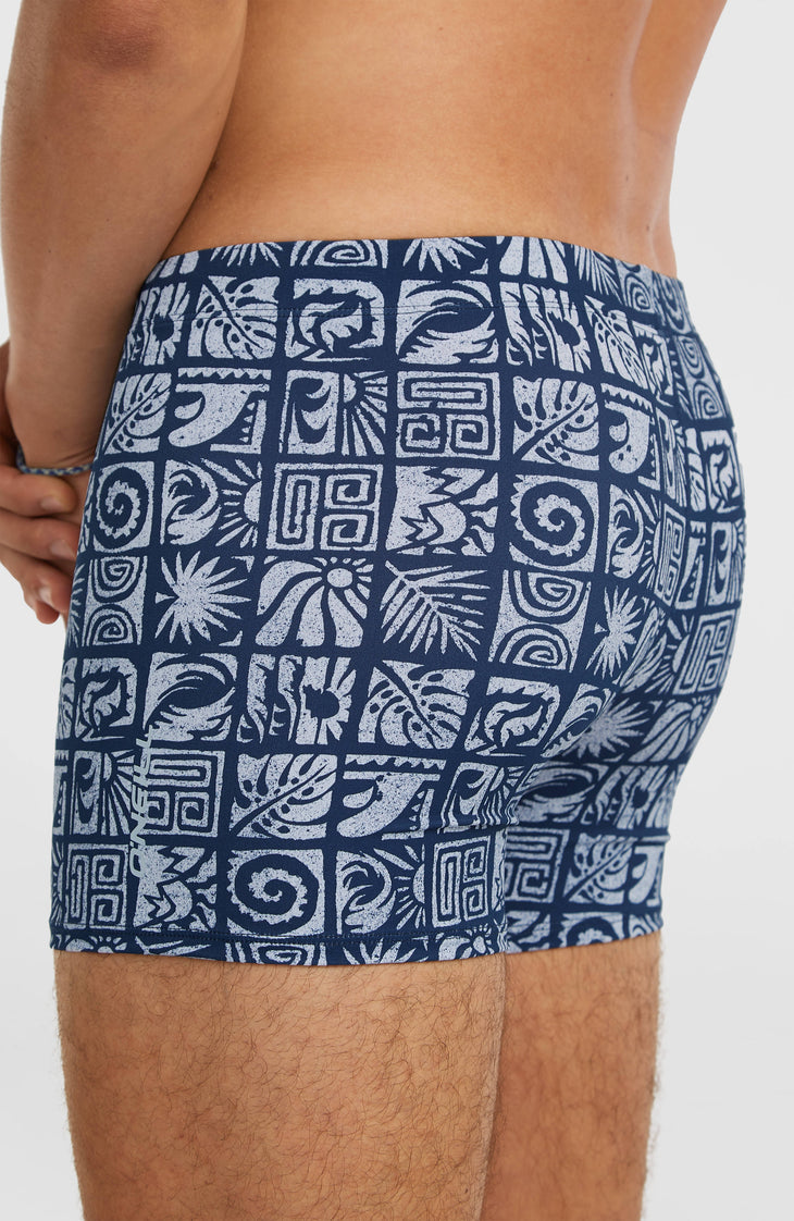 Boxer Essentials All-Over-Print | Dark Blue Bricks