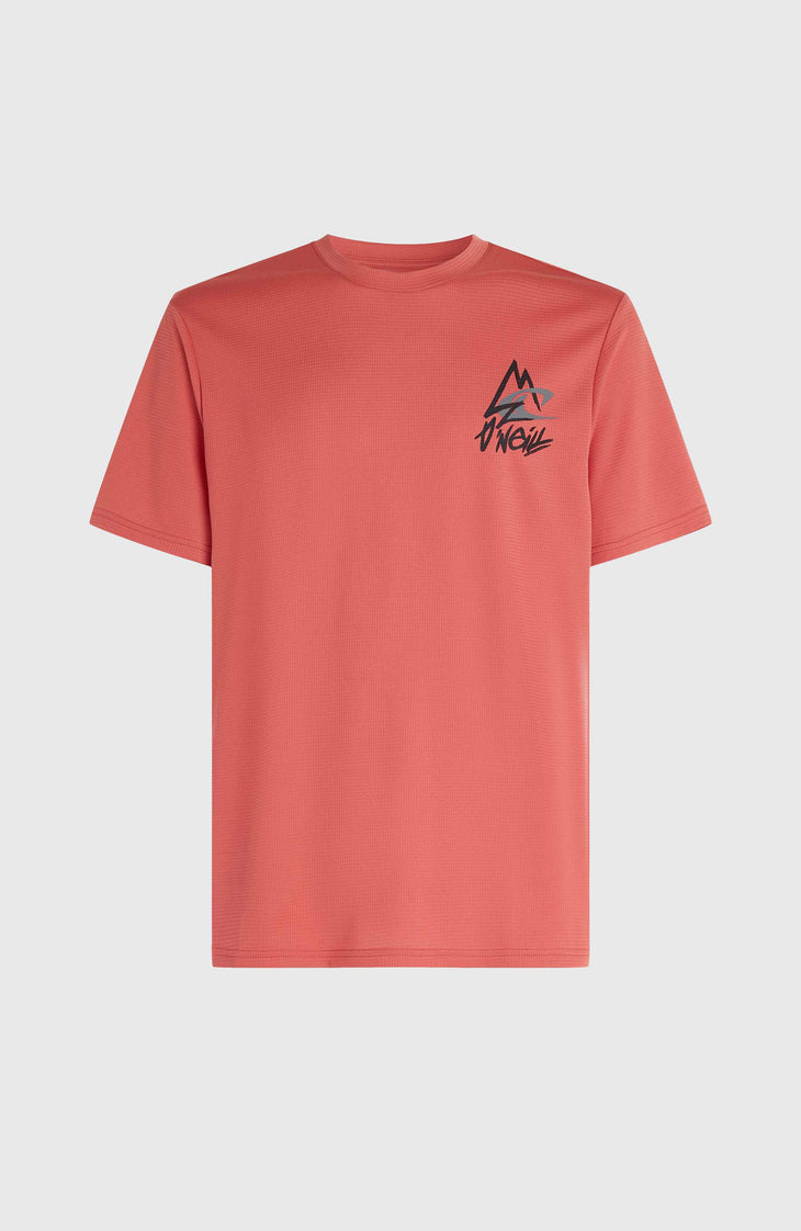 T-shirt O'Neill Hybrid Logo Polygiene | Red Orcher
