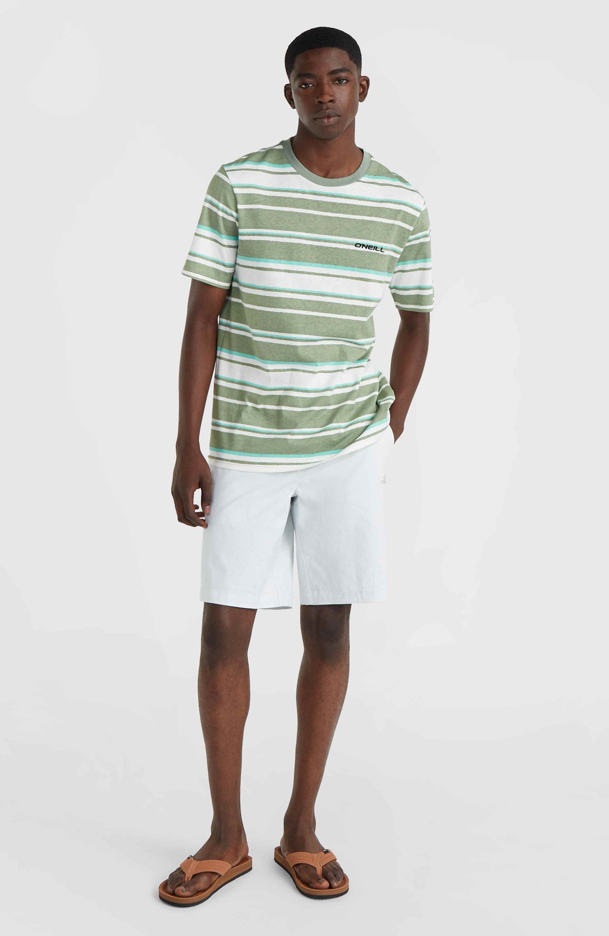 T-shirt à rayures Mix and Match | Green Bold Stripes