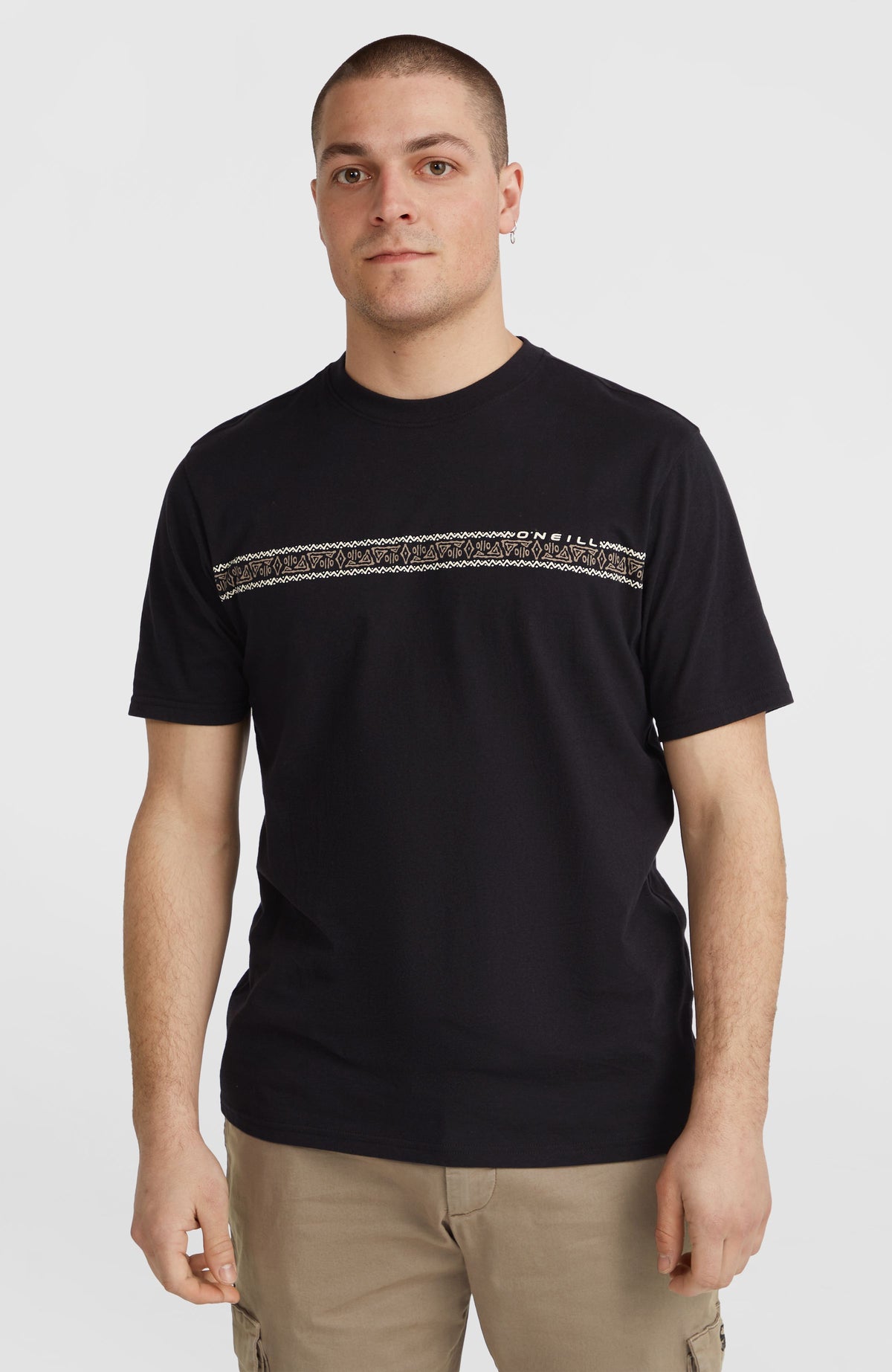 T-shirt Ikat Stripe | Black Out