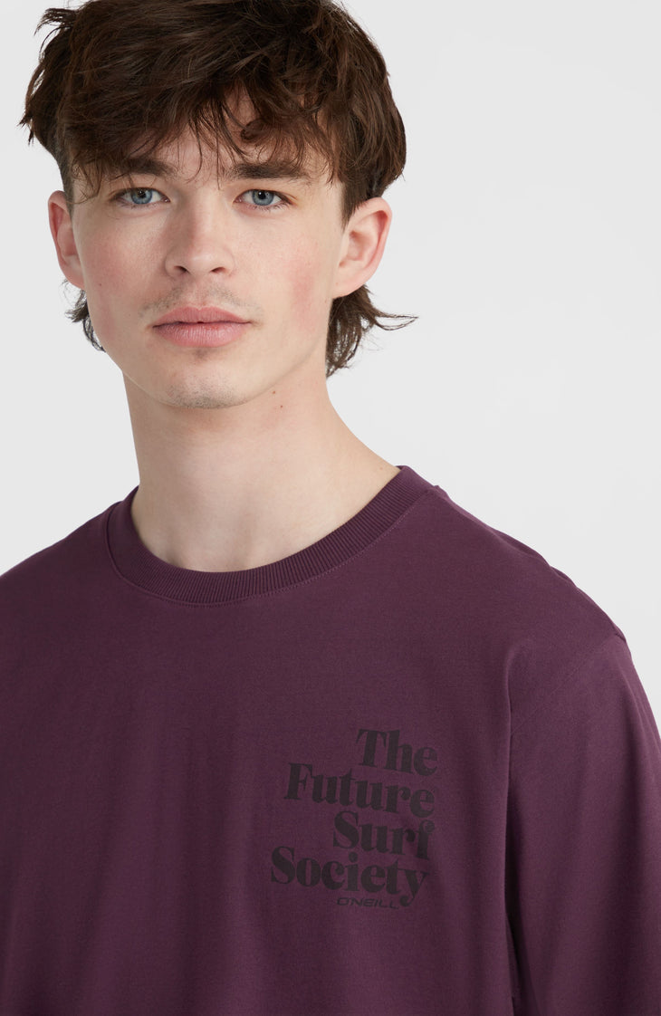 T-shirt Future Surf Society | Aubergine