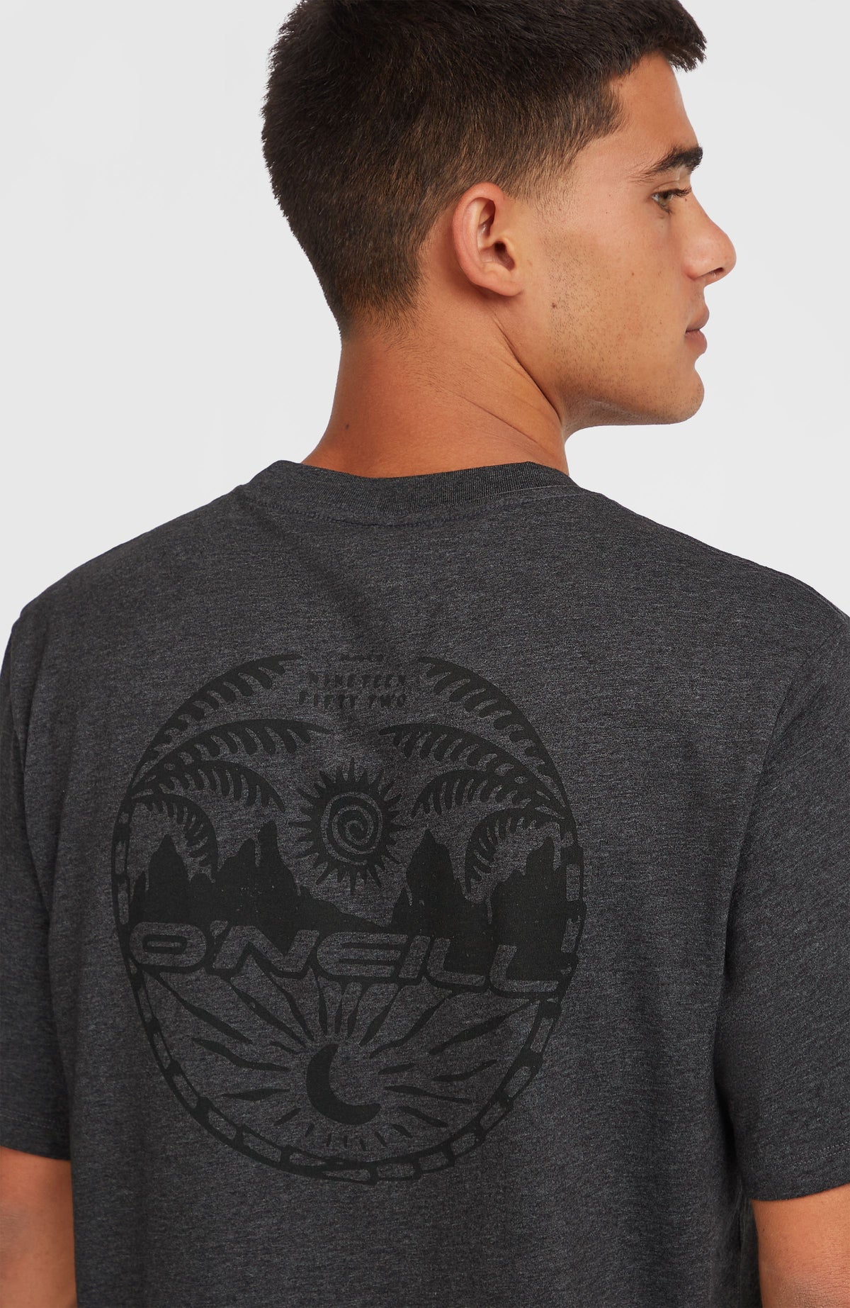 T-shirt Back Print | Black Out Melange