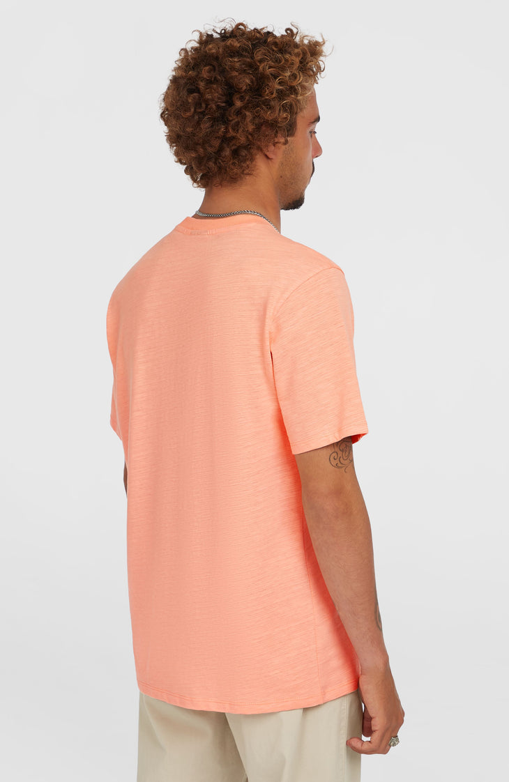 T-shirt Slub Chest Pocket | Coral Pop