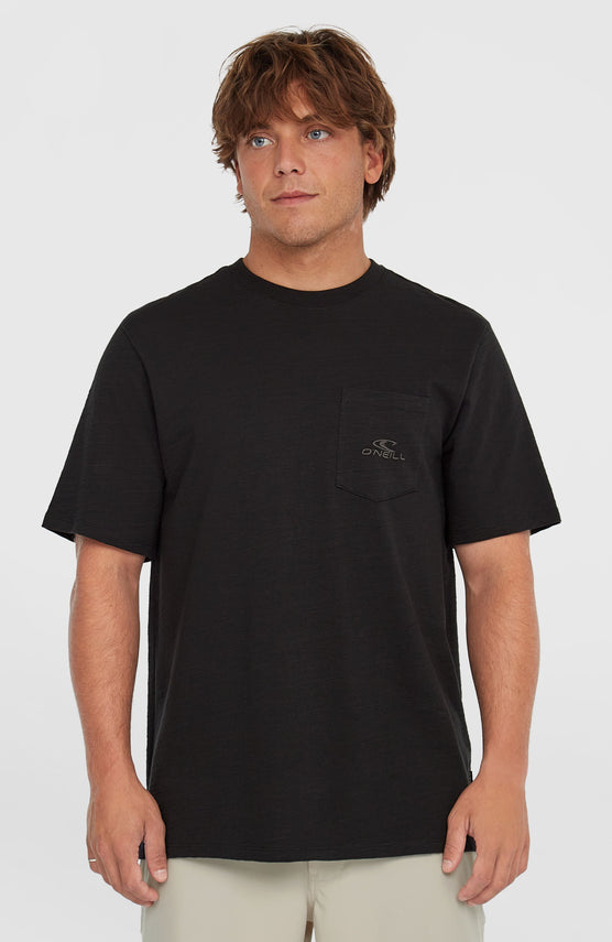 T-shirt Slub Chest Pocket | Black Out
