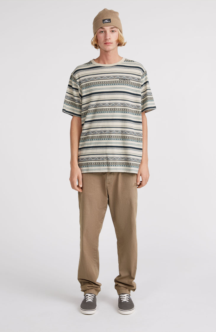 T-shirt Ikat Jacquard | Grey Ikat Stripe