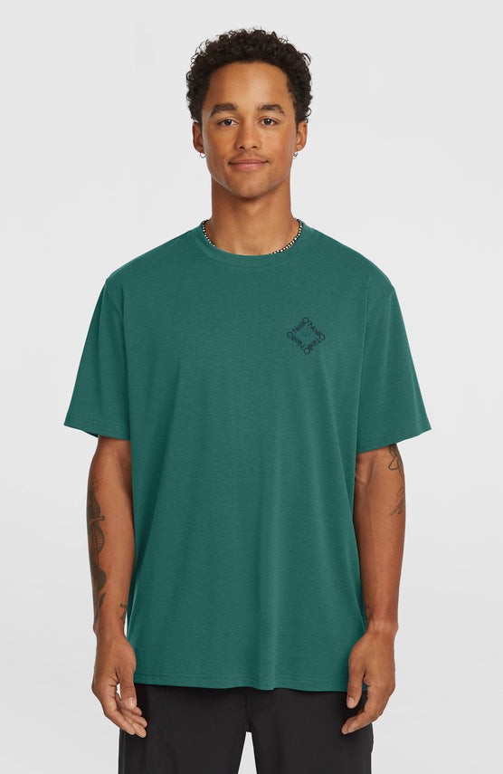 T-shirt O'Neill Hybrid Polygiene Back-Print | Botanical Heat