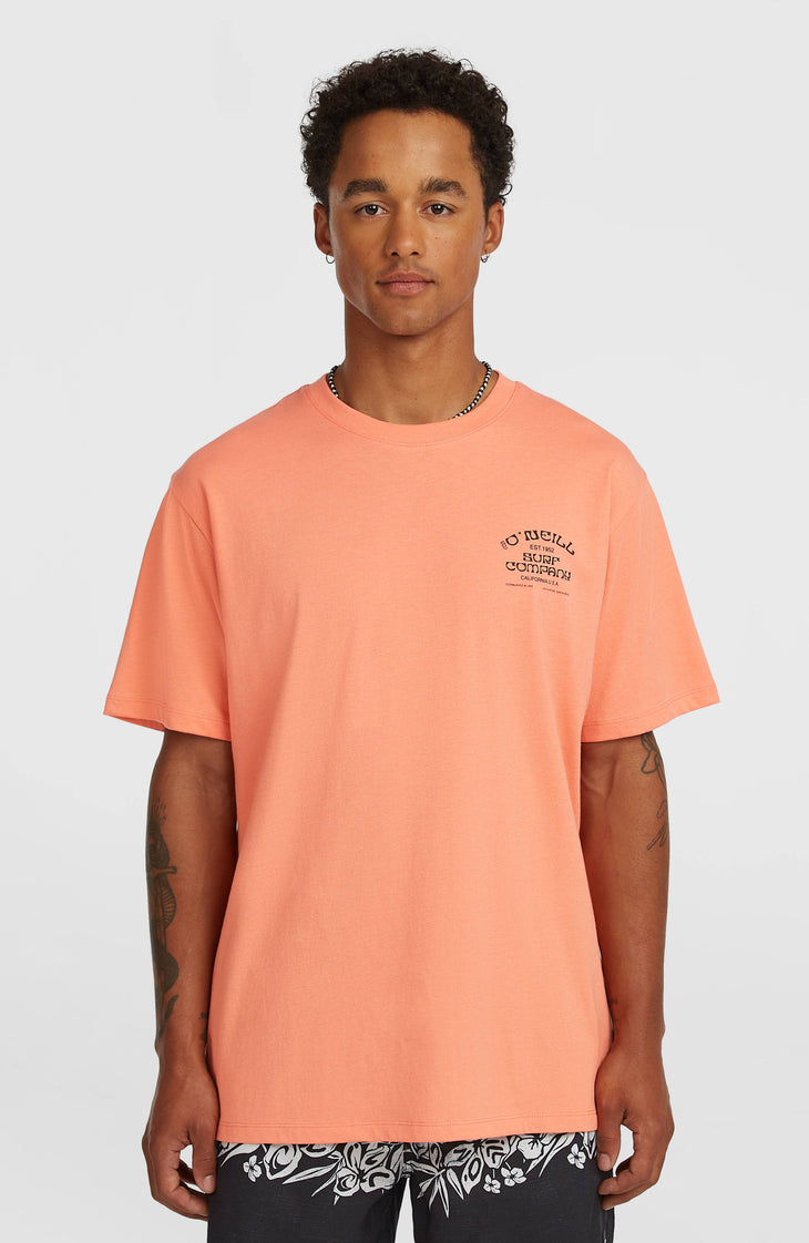 T-shirt Melange Chest-Print | Funky Peach