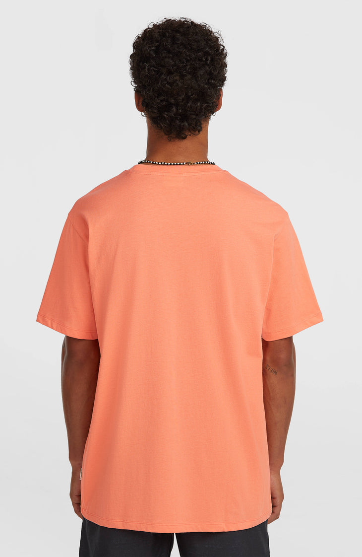 T-shirt Melange Chest-Print | Funky Peach