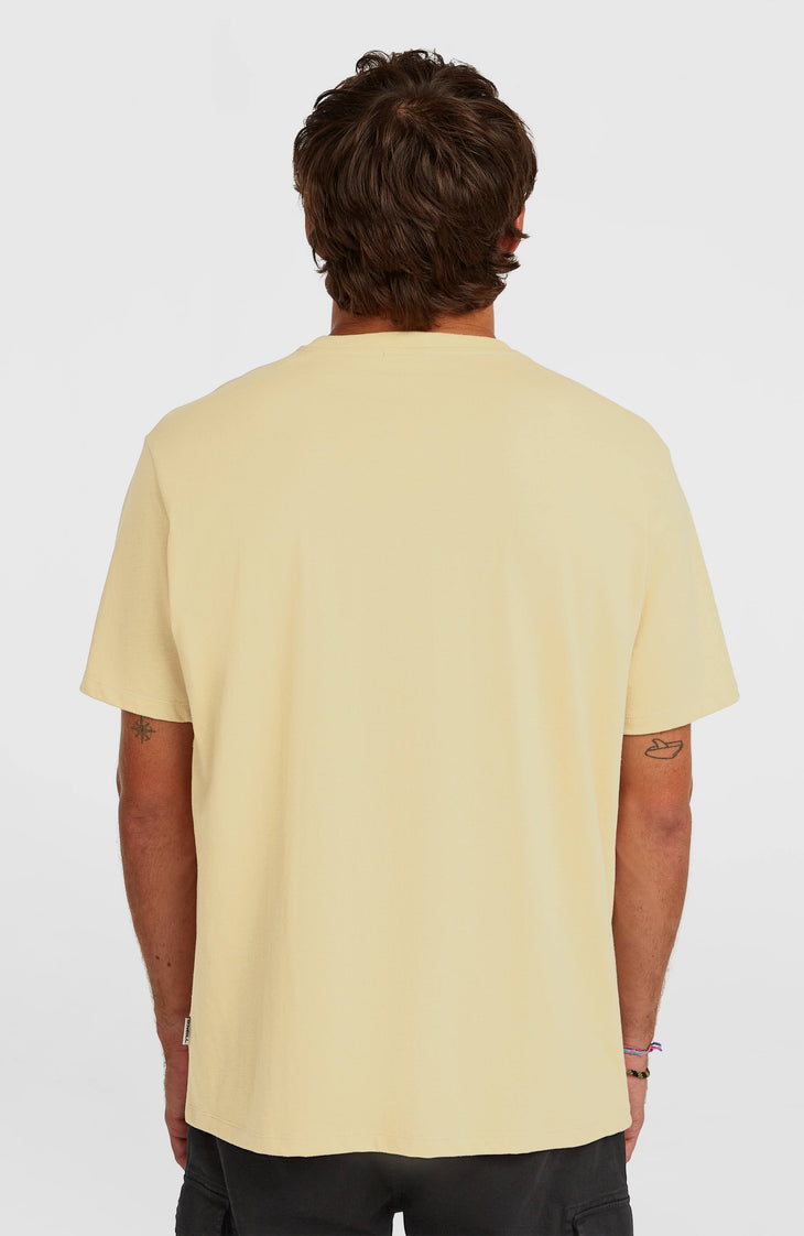 T-shirt Melange Chest-Print | Cocoa Sand