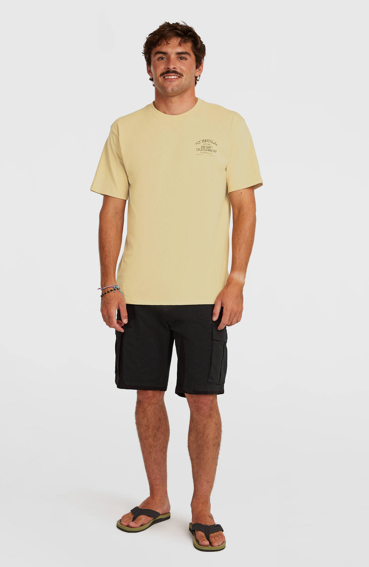 T-shirt Melange Chest-Print | Cocoa Sand