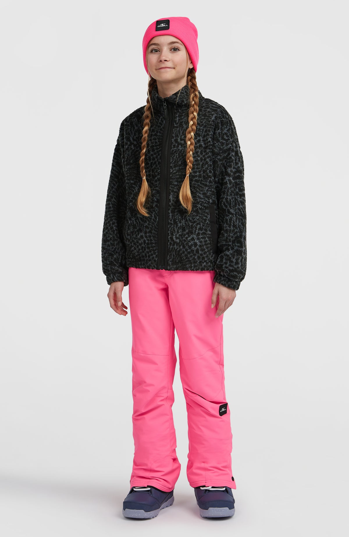 Polaire à poils longs et zip intégral | Black Animalica