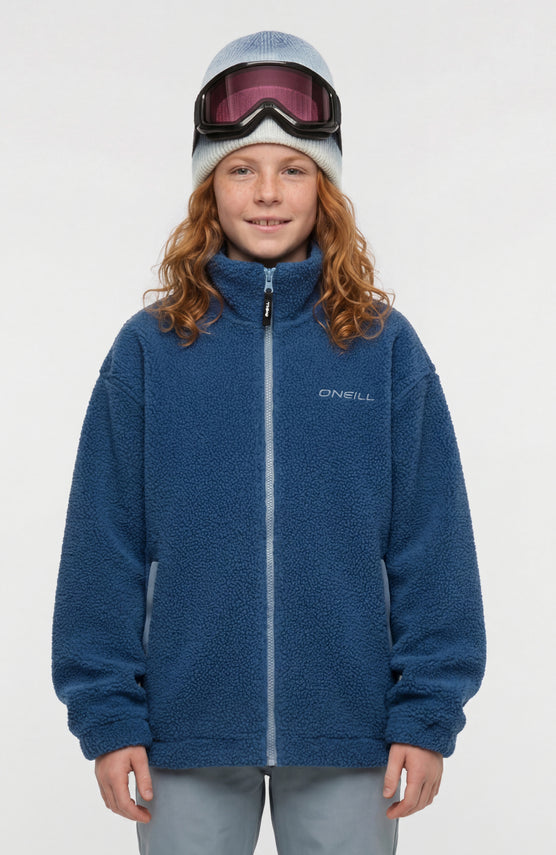 Polaire à poils longs et zip intégral | Regal Blue