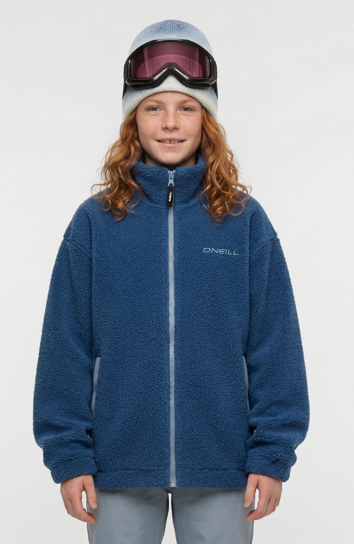Polaire à poils longs et zip intégral | Regal Blue