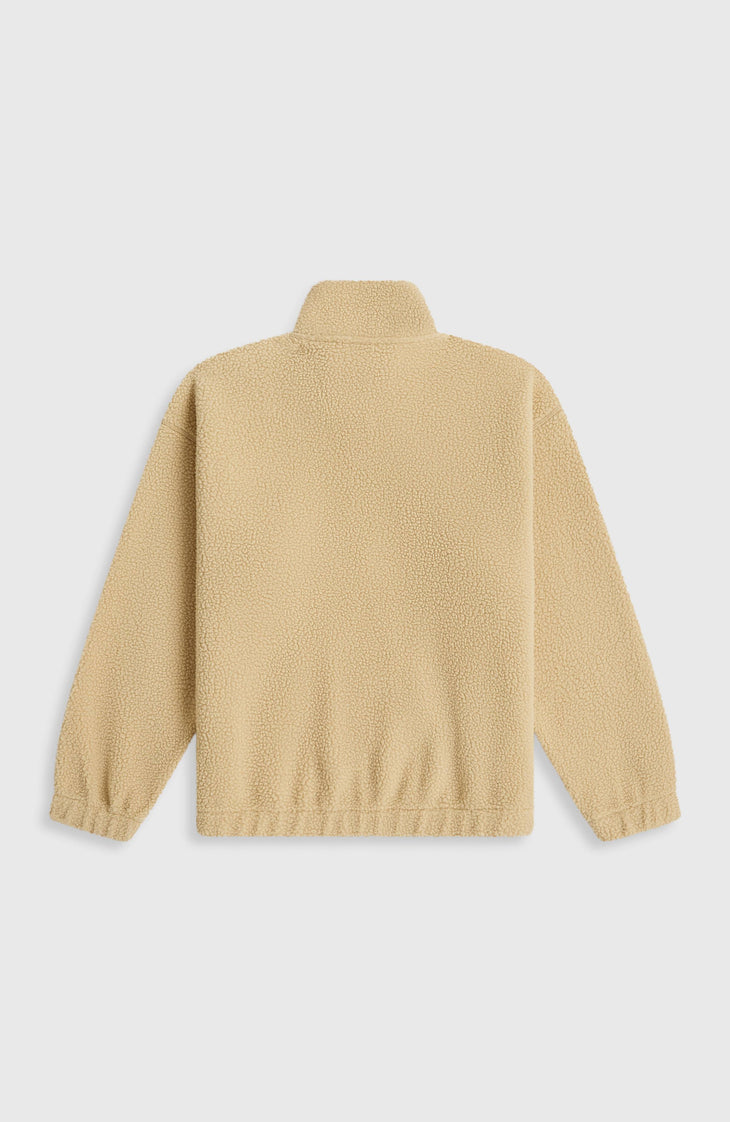 Polaire à poils longs et zip intégral | Olive Blush