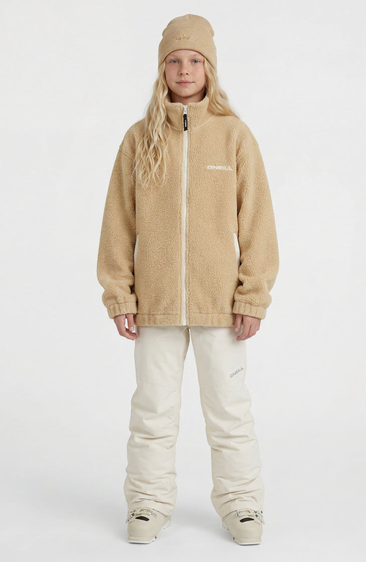 Polaire à poils longs et zip intégral | Olive Blush
