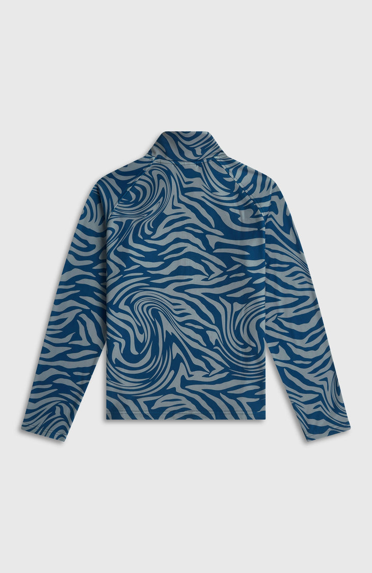 Polaire à col demi-zip FWC'Cruz Printed | Blue Swirl Zebra