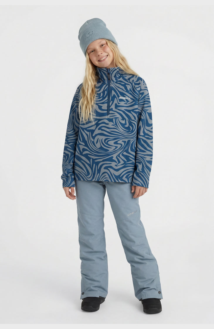 Polaire à col demi-zip FWC'Cruz Printed | Blue Swirl Zebra