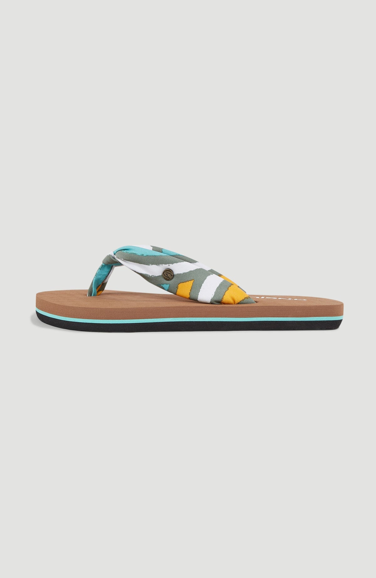 Tongs Ditsy Sun | Blue Rainbow Stripe