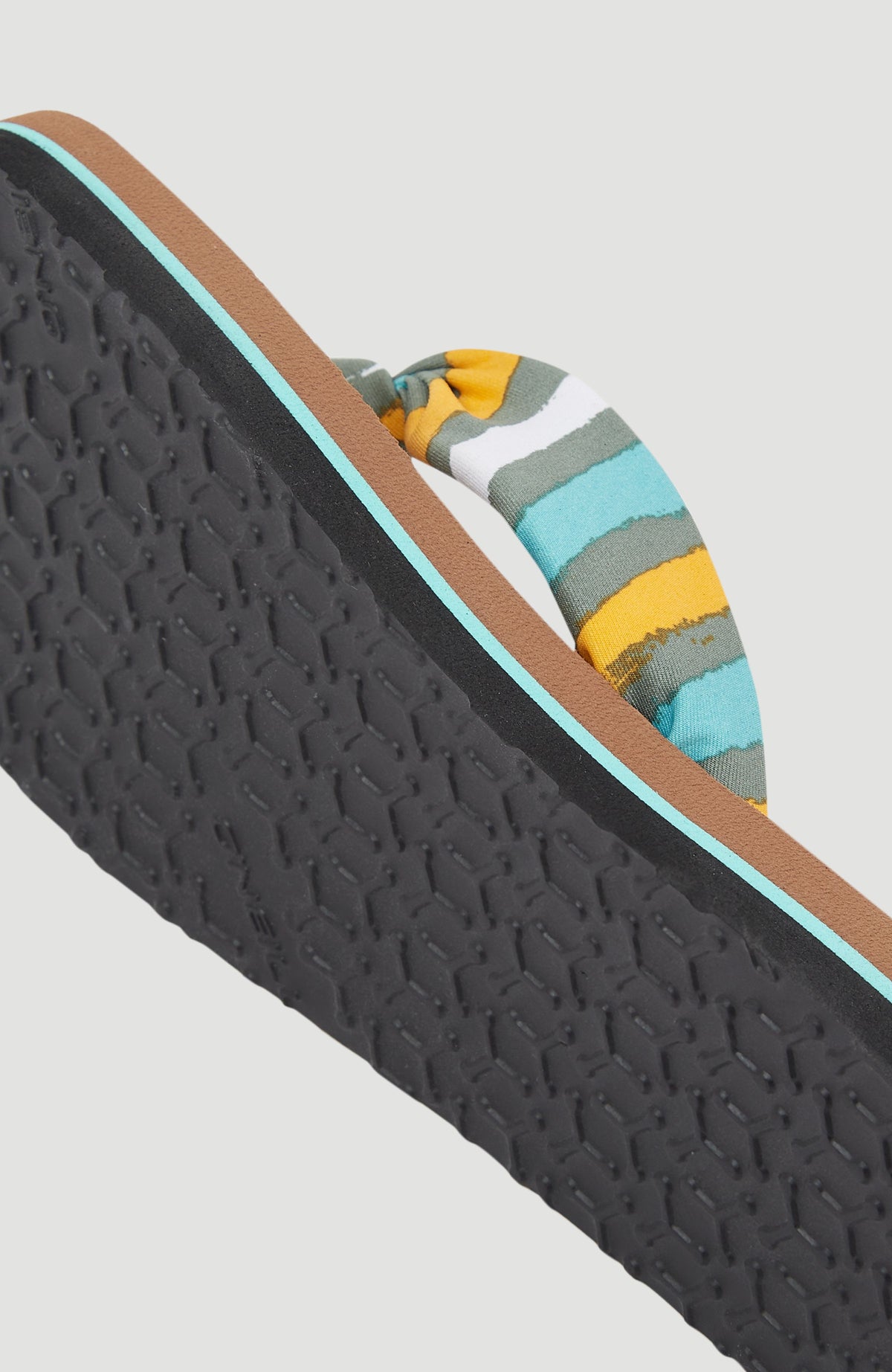 Tongs Ditsy Sun | Blue Rainbow Stripe