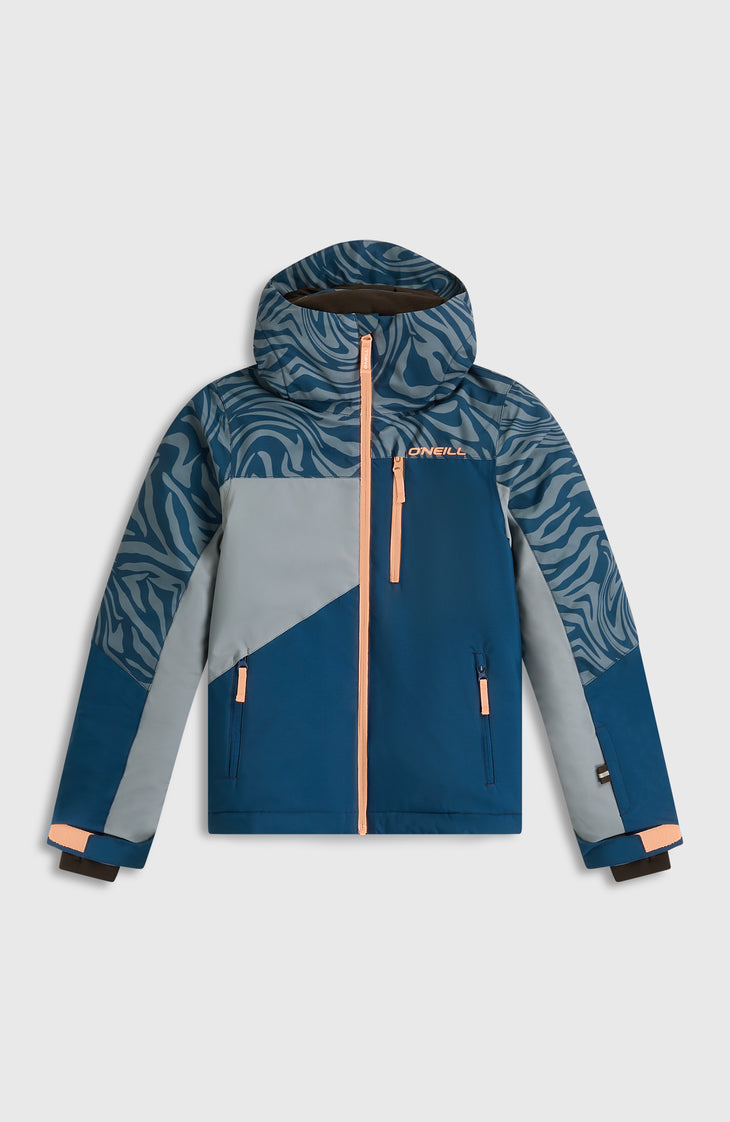 Veste de ski FWC'Cruz Triple | Blue Swirl Zebra