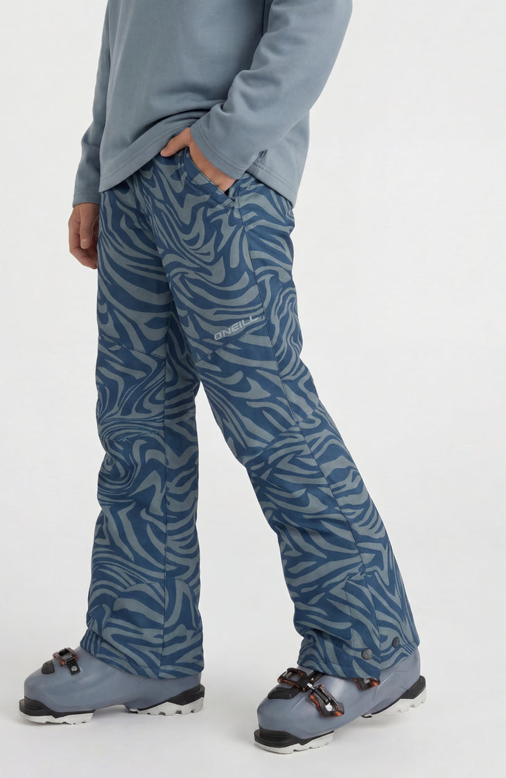 Pantalon de ski FWC'Cruz | Blue Swirl Zebra
