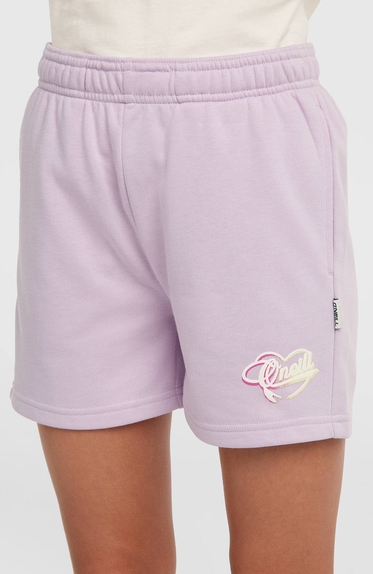 Sweatshort Essentials Script | Pale Lavender