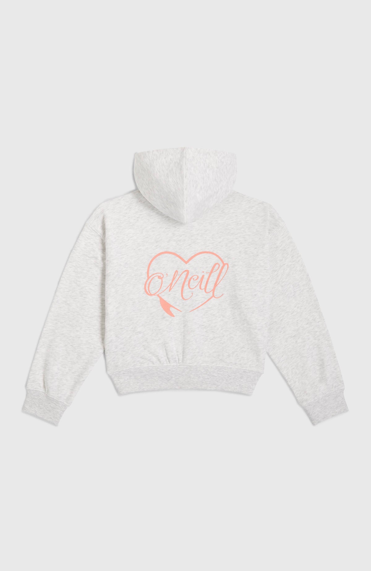 Sweat à capuche et zip intégral Script | White Melange