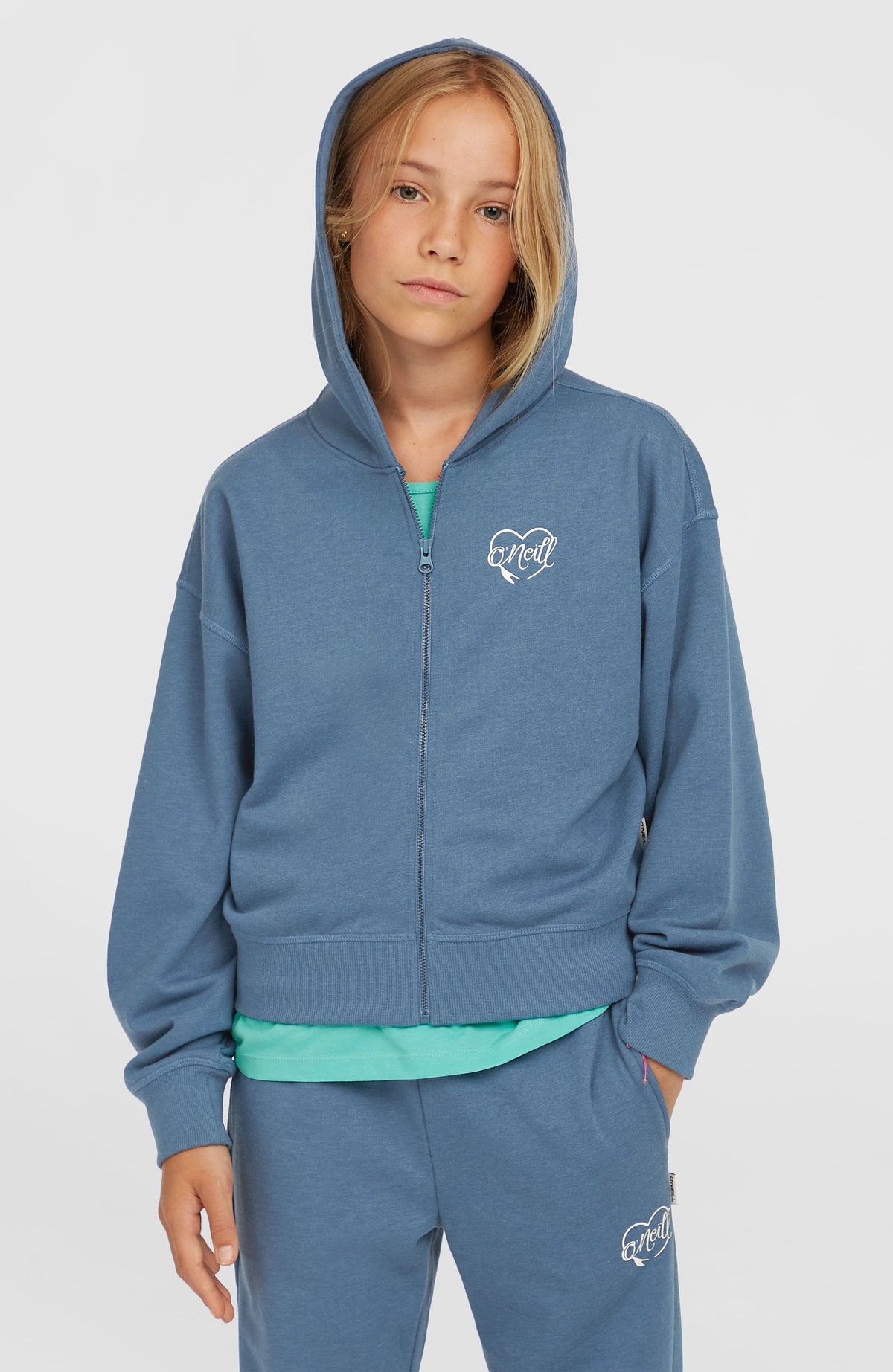 Sweat à capuche et zip intégral Script | Copen Blue