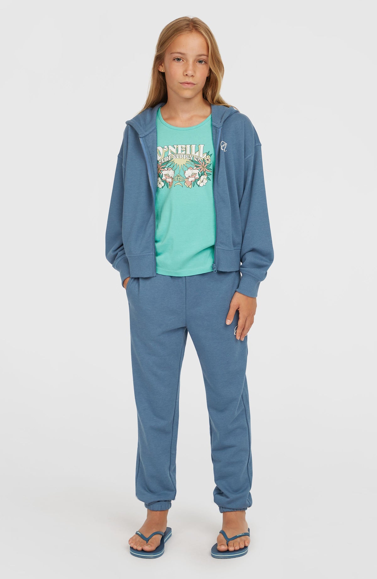 Sweat à capuche et zip intégral Script | Copen Blue