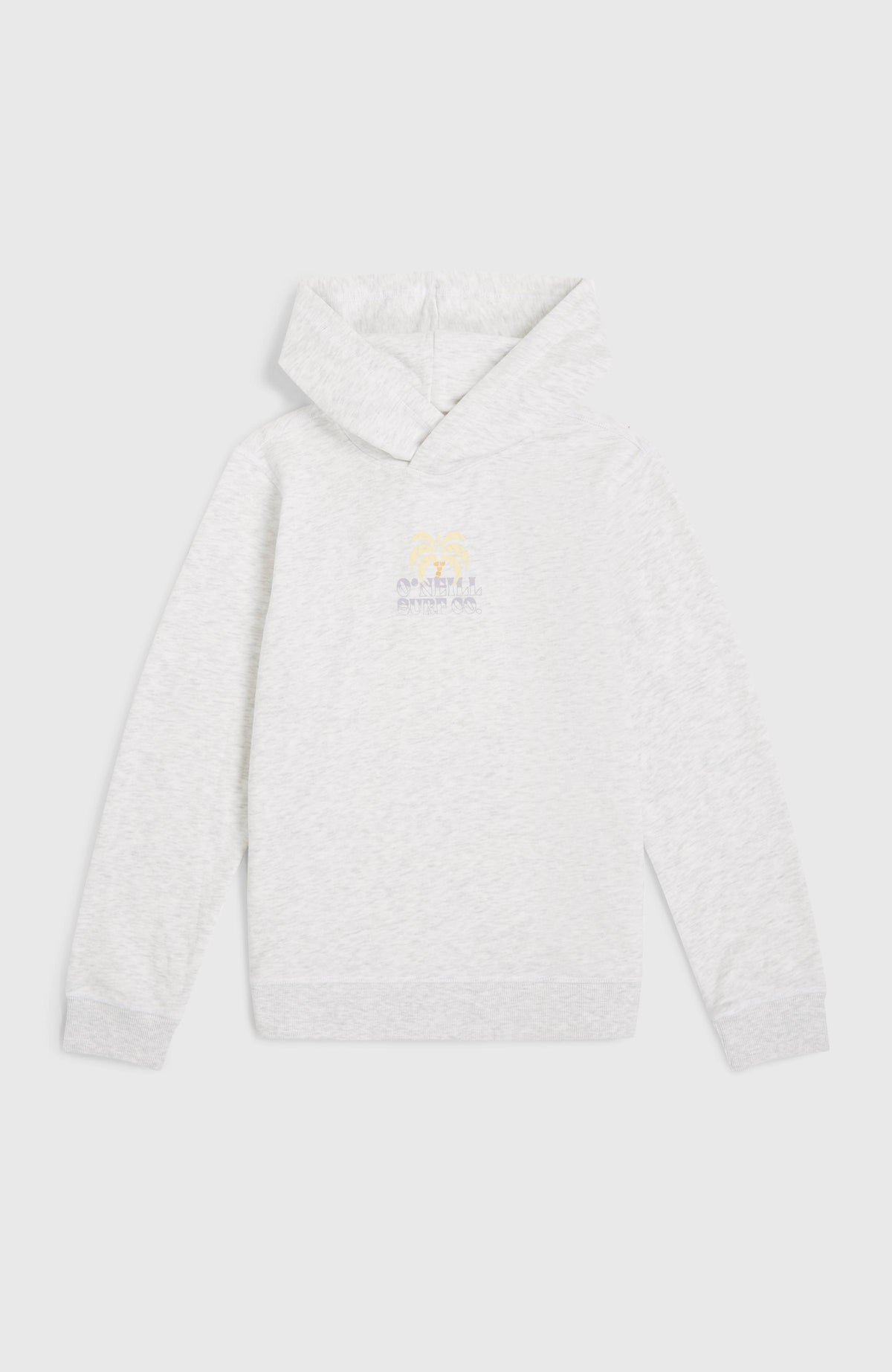 Sweat à capuche Back Print | White Melange