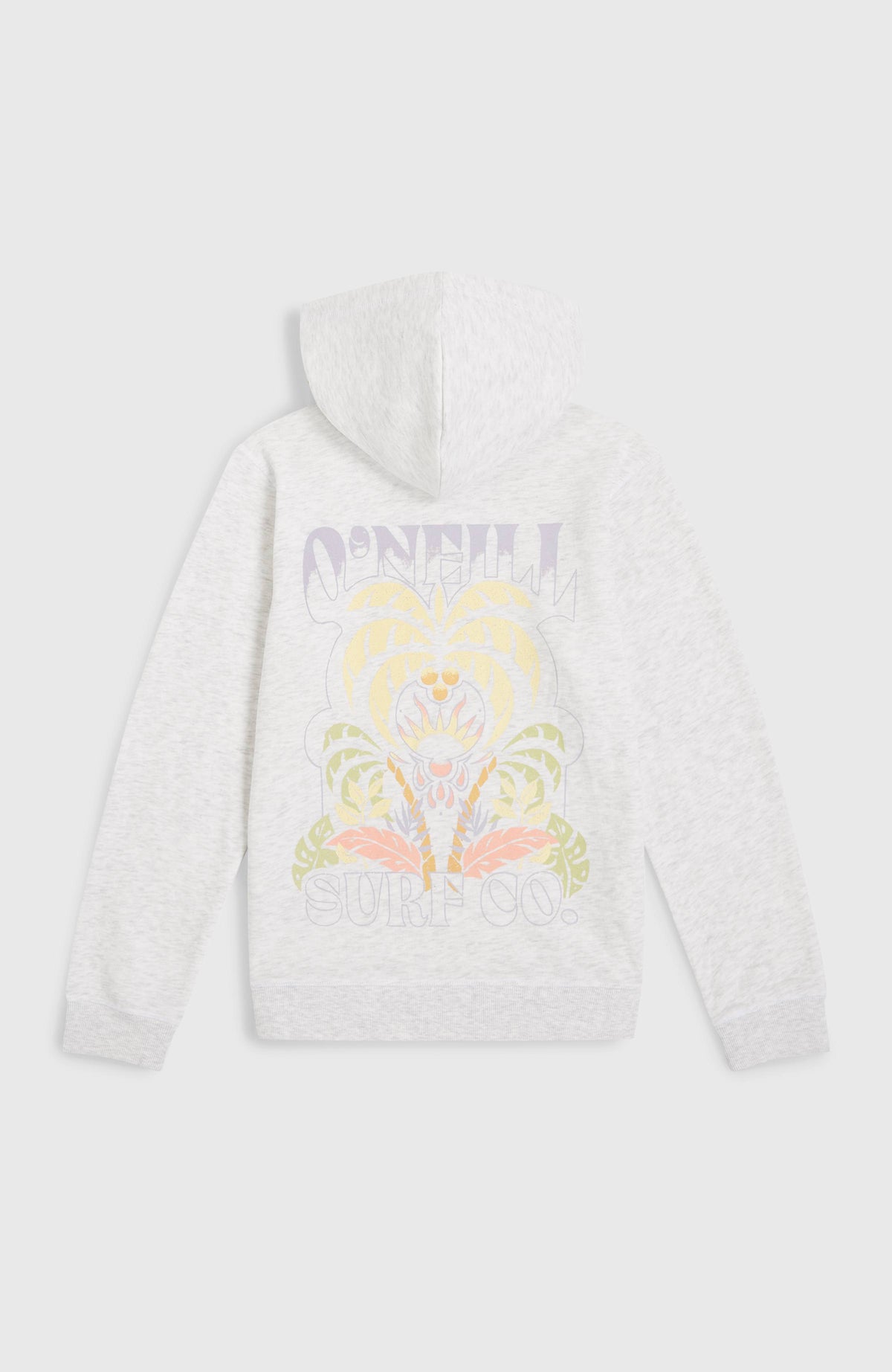 Sweat à capuche Back Print | White Melange