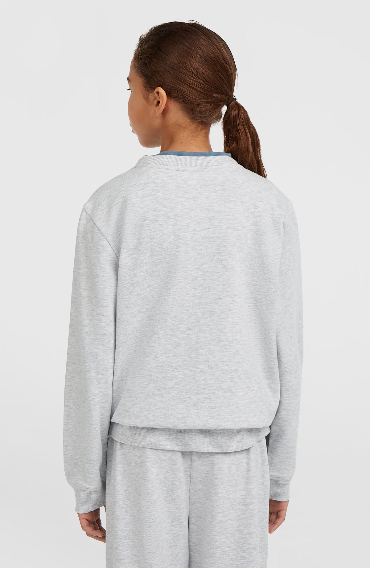 Sweatshirt à col rond Essentials | White Melange