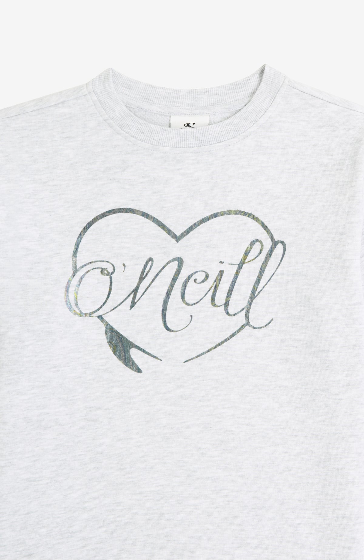 Sweatshirt à col rond Essentials | White Melange