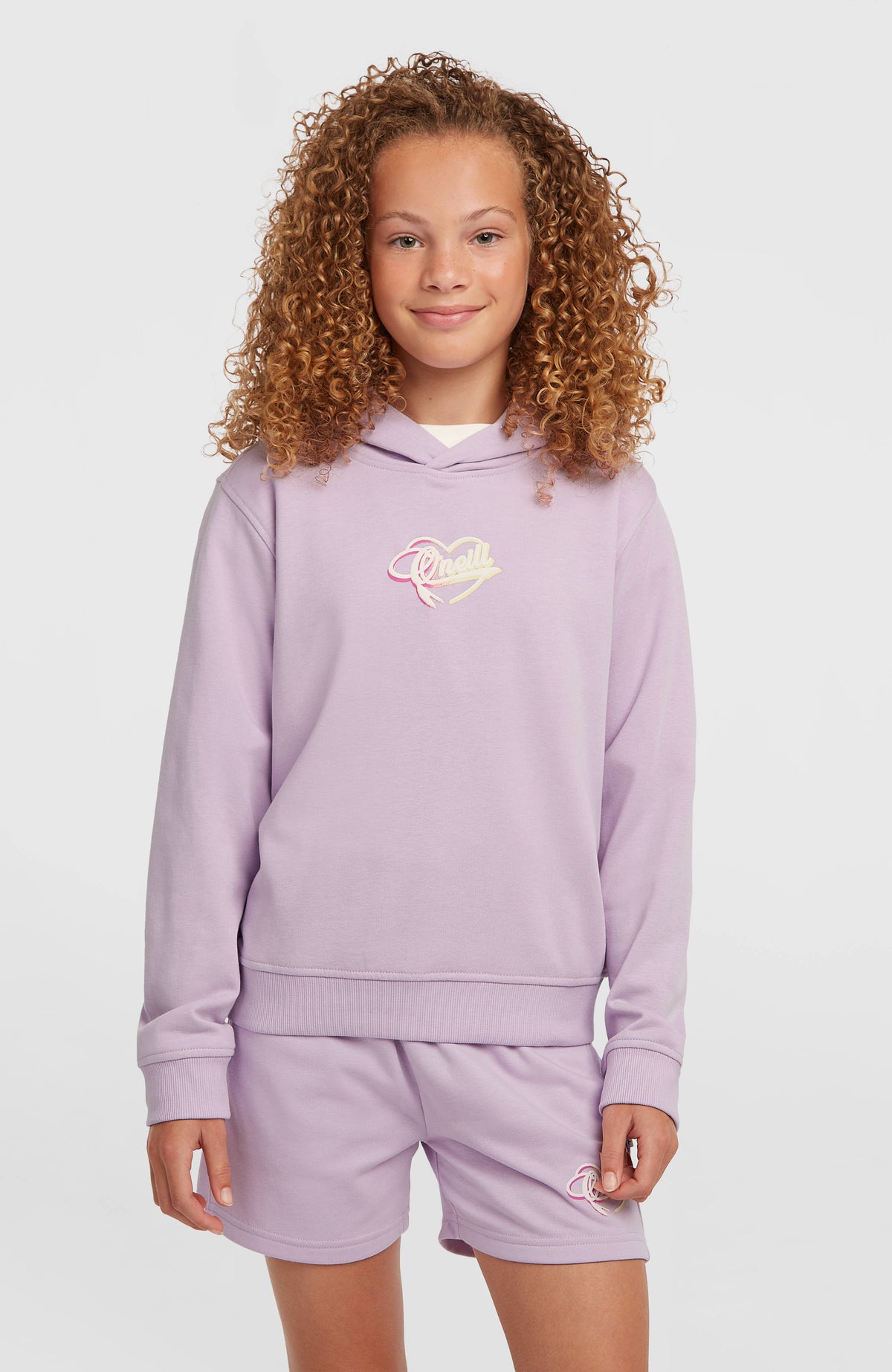 Sweat à capuche Essentials Script | Pale Lavender