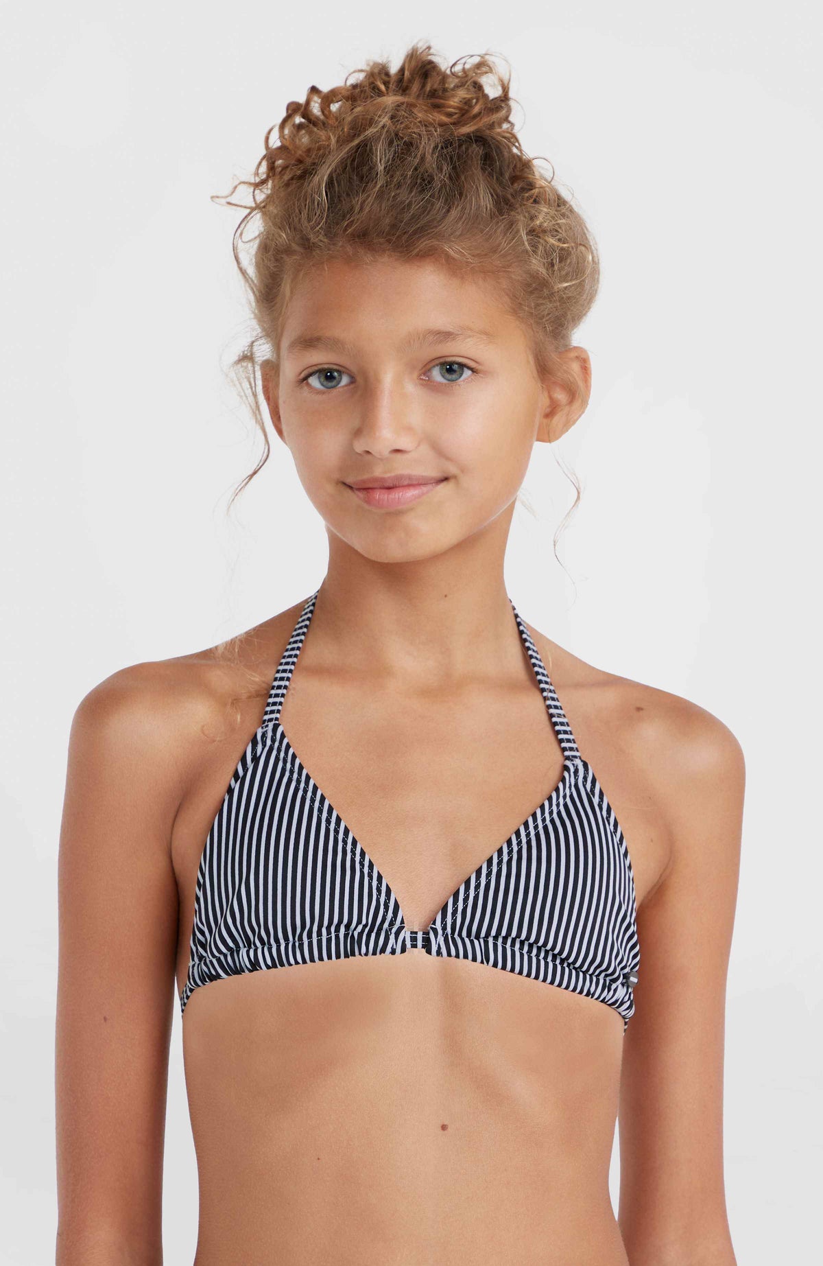 Ensemble de bikinis triangle Essentials | Black Simple Stripe