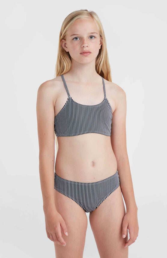 Ensemble de bikinis Essentials | Black Simple Stripe