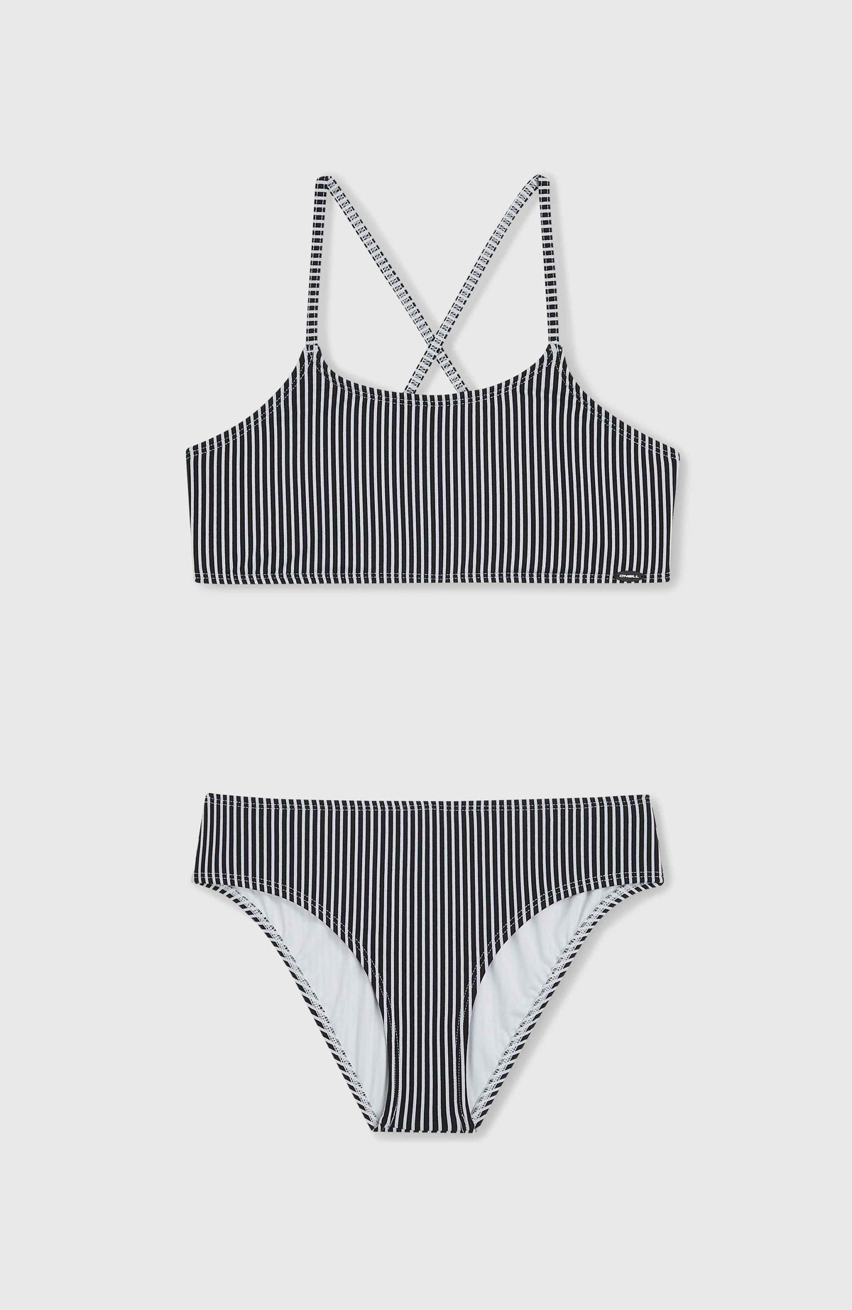 Ensemble de bikinis Essentials | Black Simple Stripe