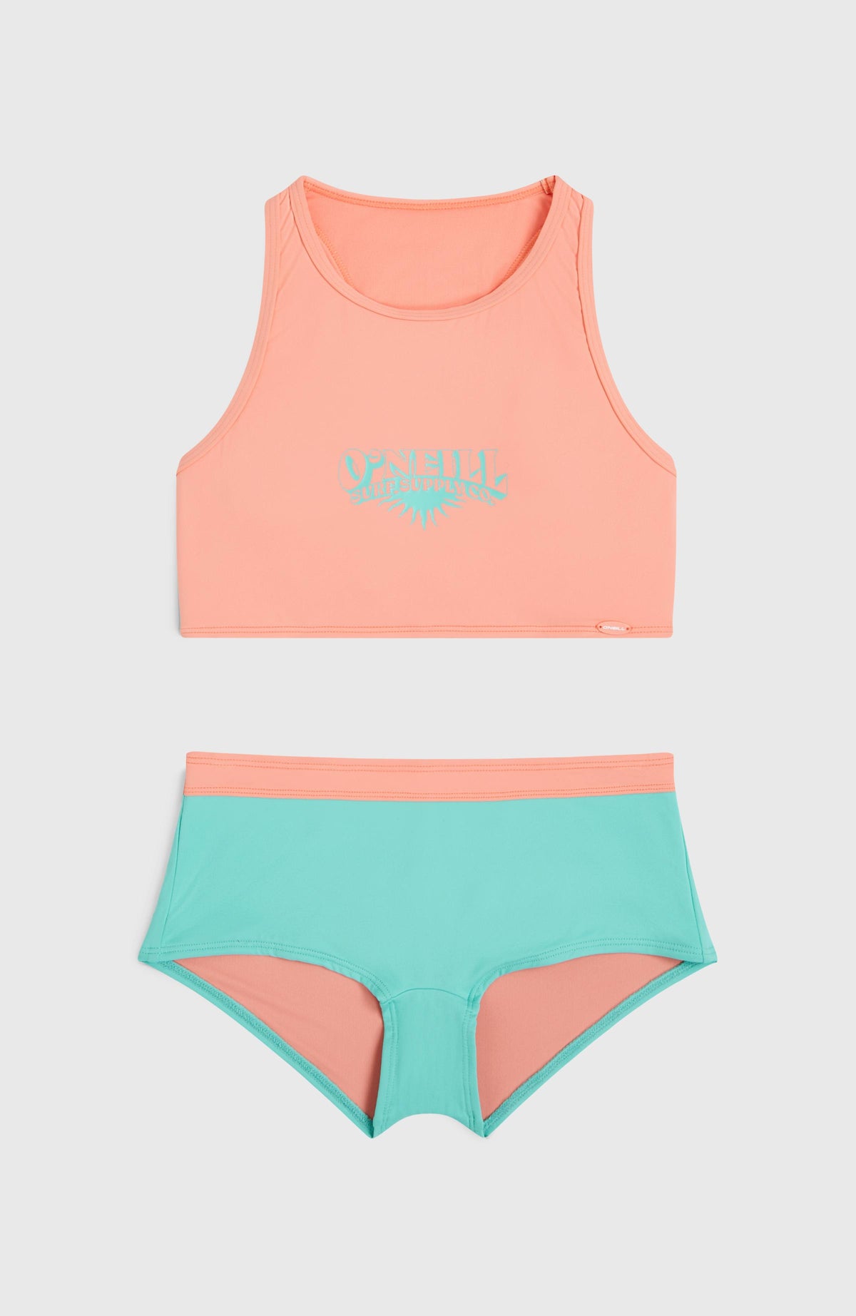 Ensemble de bikinis Cali Holiday | Coral Pink Colour Block