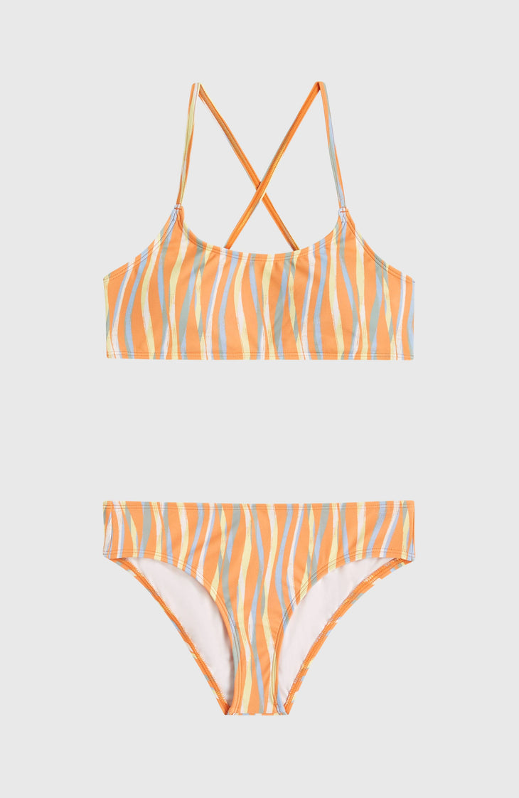 Ensemble de bikinis brassière Essentials | Funky Peach Swirly