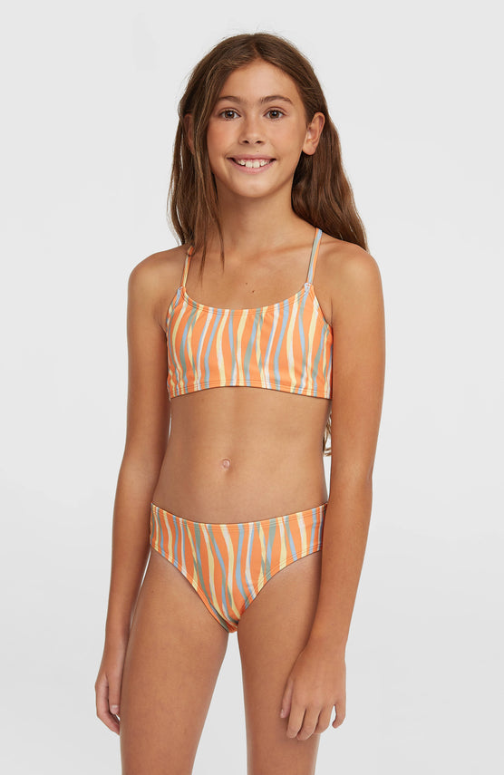 Ensemble de bikinis brassière Essentials | Funky Peach Swirly