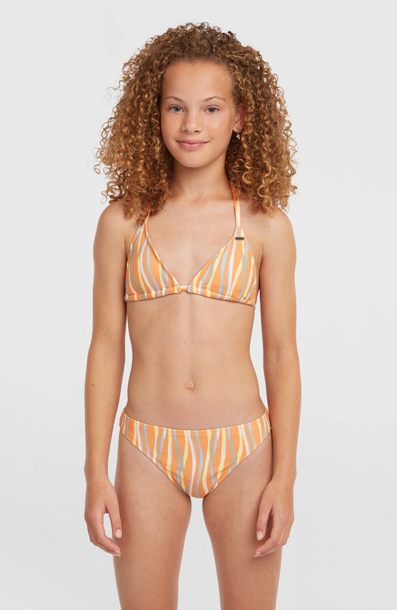 Ensemble de bikinis triangle Essentials | Funky Peach Swirly